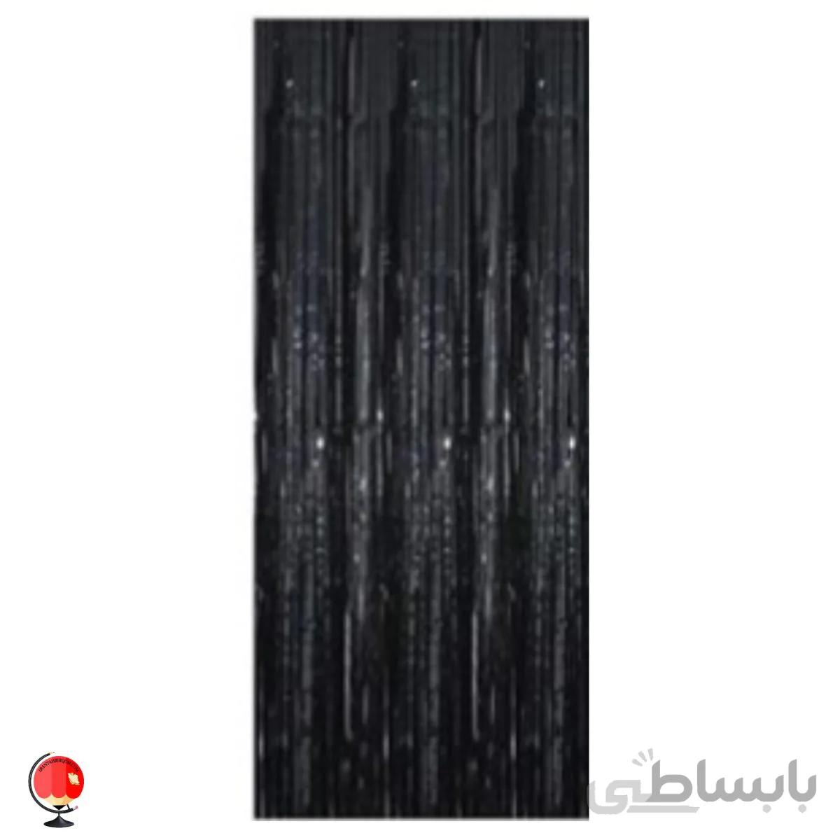 پرده بک گراند متالایز رنگ مشکی