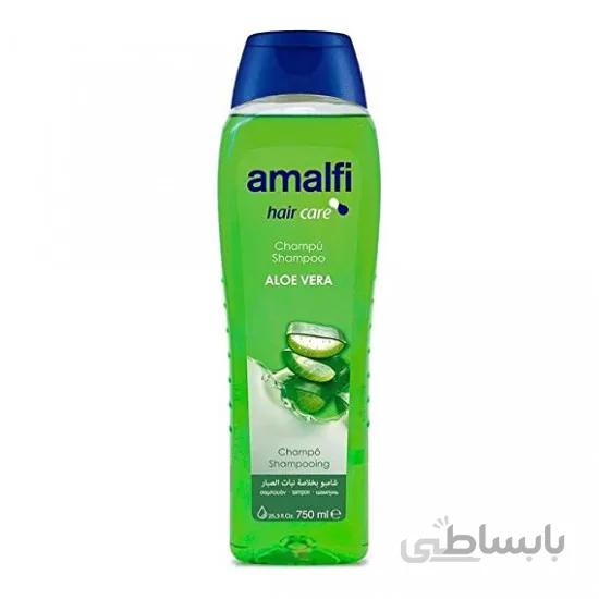 شامپو سر آمالفی (Amalfi) مناسب تمام موها حاوی عصاره آلوئه ورا حجم ۷۵۰ میل