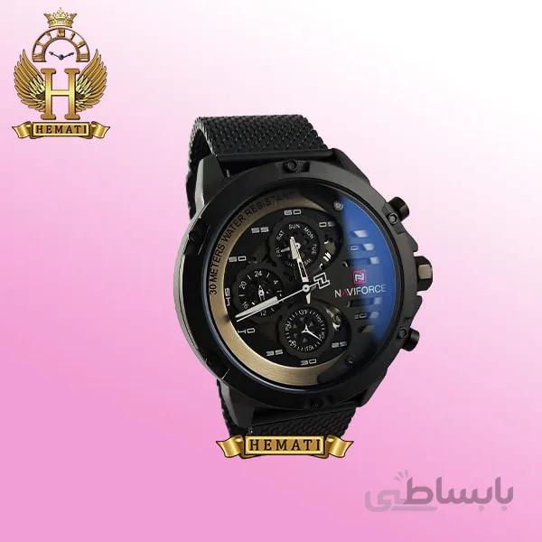ساعت مچی مردانه نیوی فورس Naviforce NF9110M بند حصیری مشکی