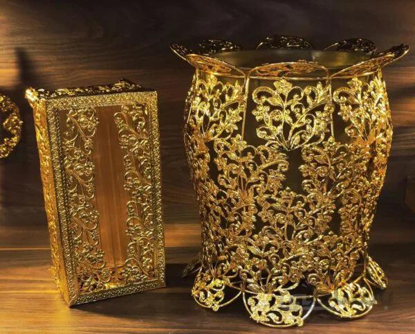 سطل و دستمال آزالیا طلایی