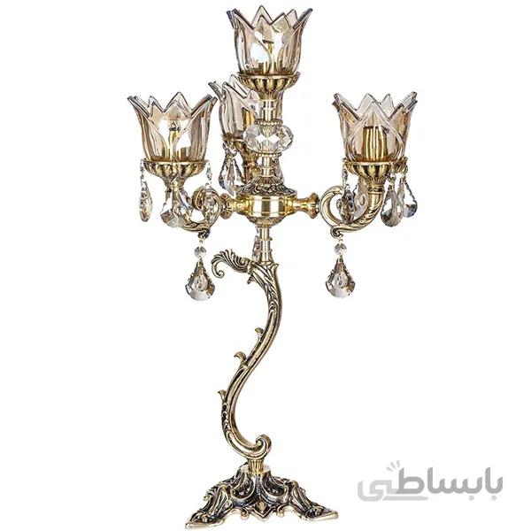 آباژور رومیزی برنزی چشمه نور مدل C2985/3+1-T-B برنز