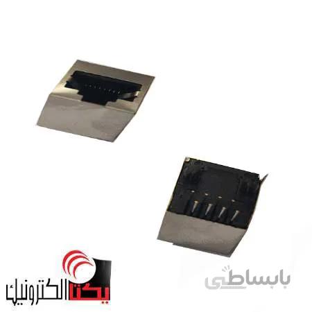سوکت کانکتور شبکه مادگی RJ45 صاف فلزی 8 پین