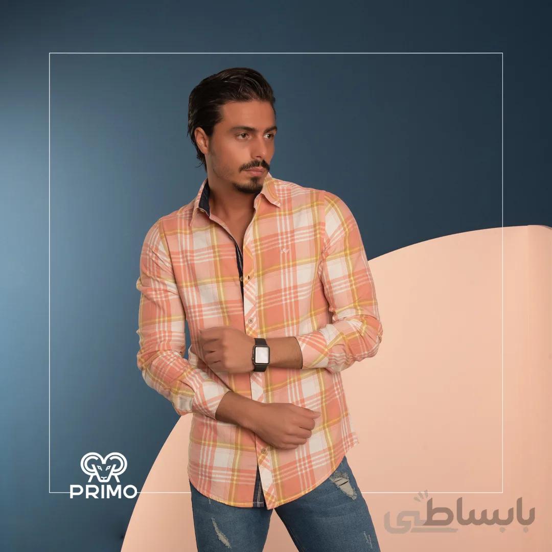 پیراهن پنبه مردانه مدل آستین بلند چهارخانه 236107
