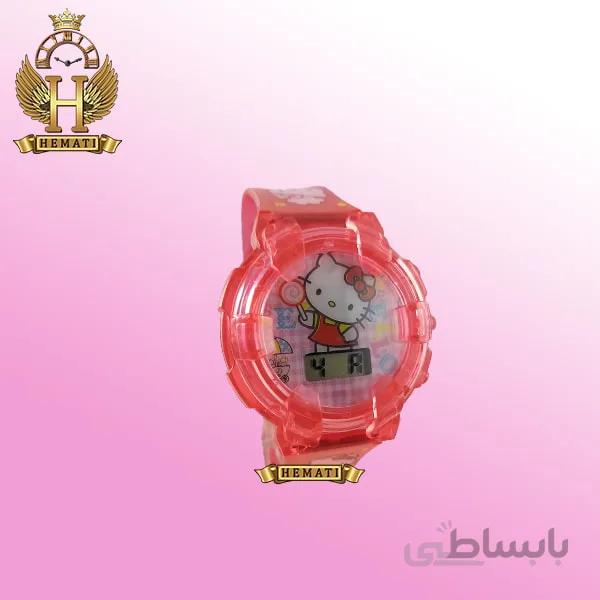 ساعت دخترانه (بچه گانه) کیتی کامپیوتری موزیکال چراغدار ch203 قرمز