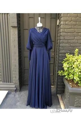 لباس مجلسی زنانه پوشیده جدید برند İyem Tesettür رنگ لاجوردی کد ty177565776