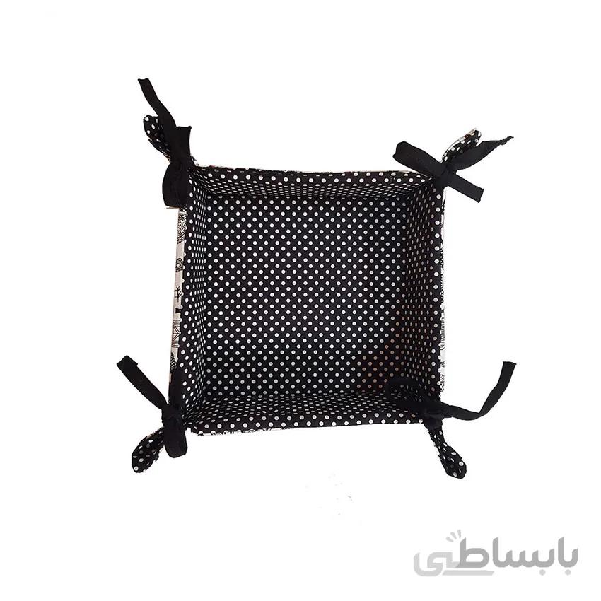 سبد نان رزین تاژ کتان طرح خروس