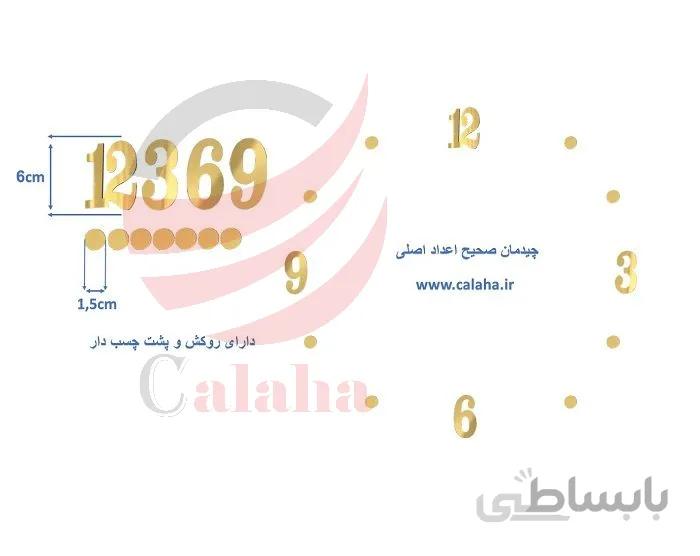 اعداد اصلی ساعت دیواری لاتین