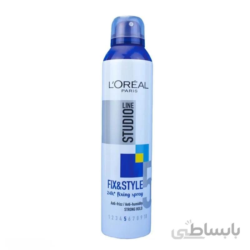 تافت مو لورال ابی شماره loreal studio line Fix and Style spray 5