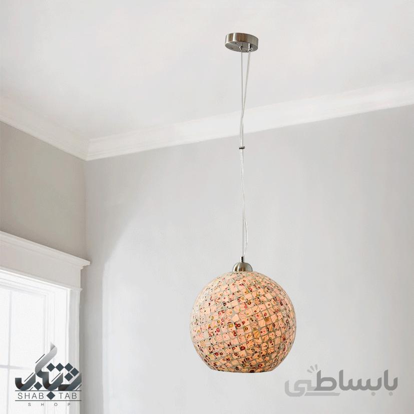 لوستر آویز تک شعله حبابی کد D1062/c