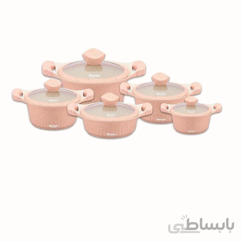 سرویس قابلمه نانو گرانیتی دلمونتی مدل DL 1150 شامل 10 پارچه ا DELMONTI DL 1150 Cookware set