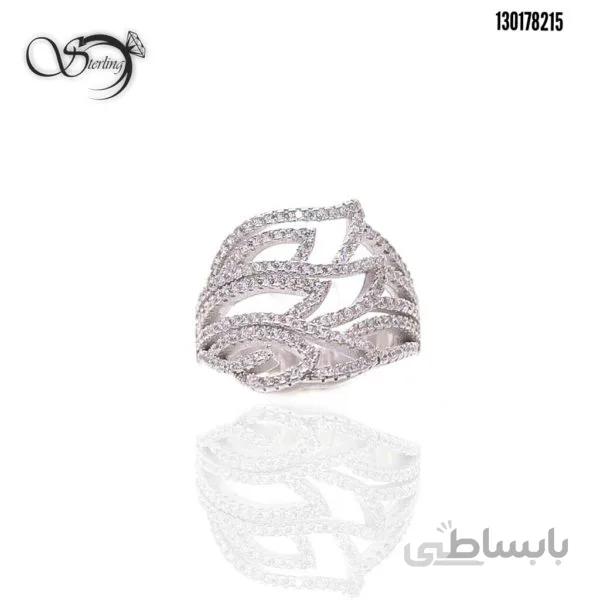 انگشتر نقره زنانه طرح دار کد:۱۱۶۲