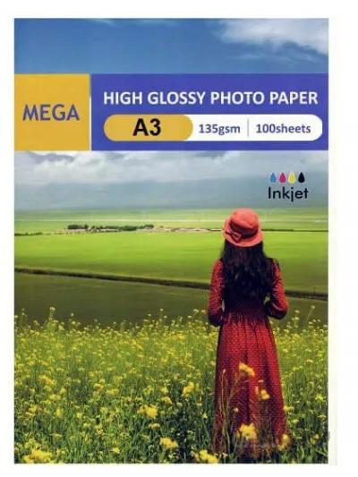 فتوگلاسه 135 گرم 100برگی A3 - Mega