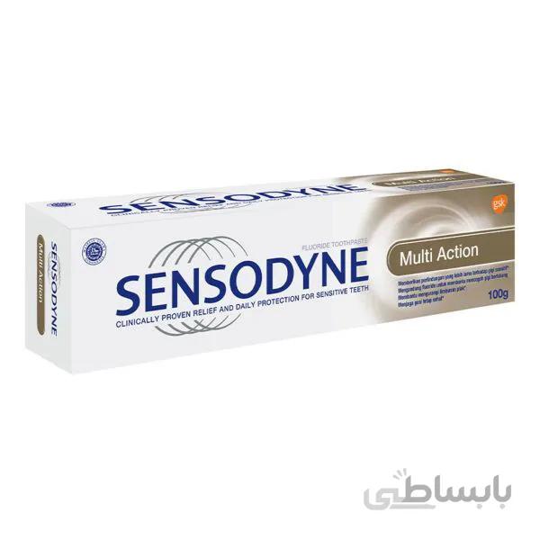 خمیردندان سنسوداین مولتی اکشن ۱۰۰ گرم – چند منظوره – محافظ روزانه برای دندان های حساس – Sensodyne Multi Action