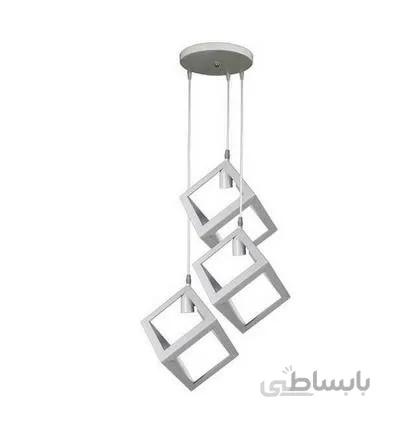 آویز سه شاخه گرد مکعب مربع