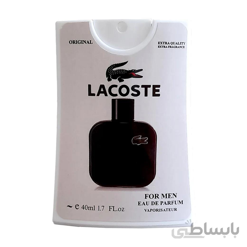 ادکلن جیبی ادو پرفیوم مردانه لاگوست مشکی حجم 40 میل ا LACOSTE Pocket Perfume for men 40ml