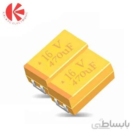 خازن تانتالیوم 470 میکرو فاراد 16 ولت SMD