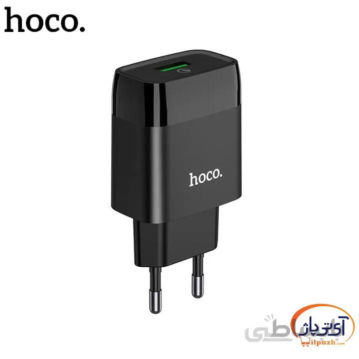 شارژر دیواری فست شارژ تک پورت هوکو مدل C72Q خروجی 18 وات