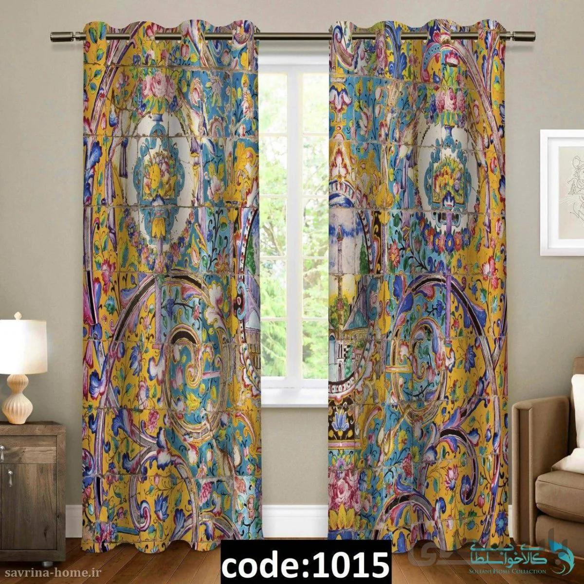 پرده پانچی طرح کاشی مدل Sh-1015