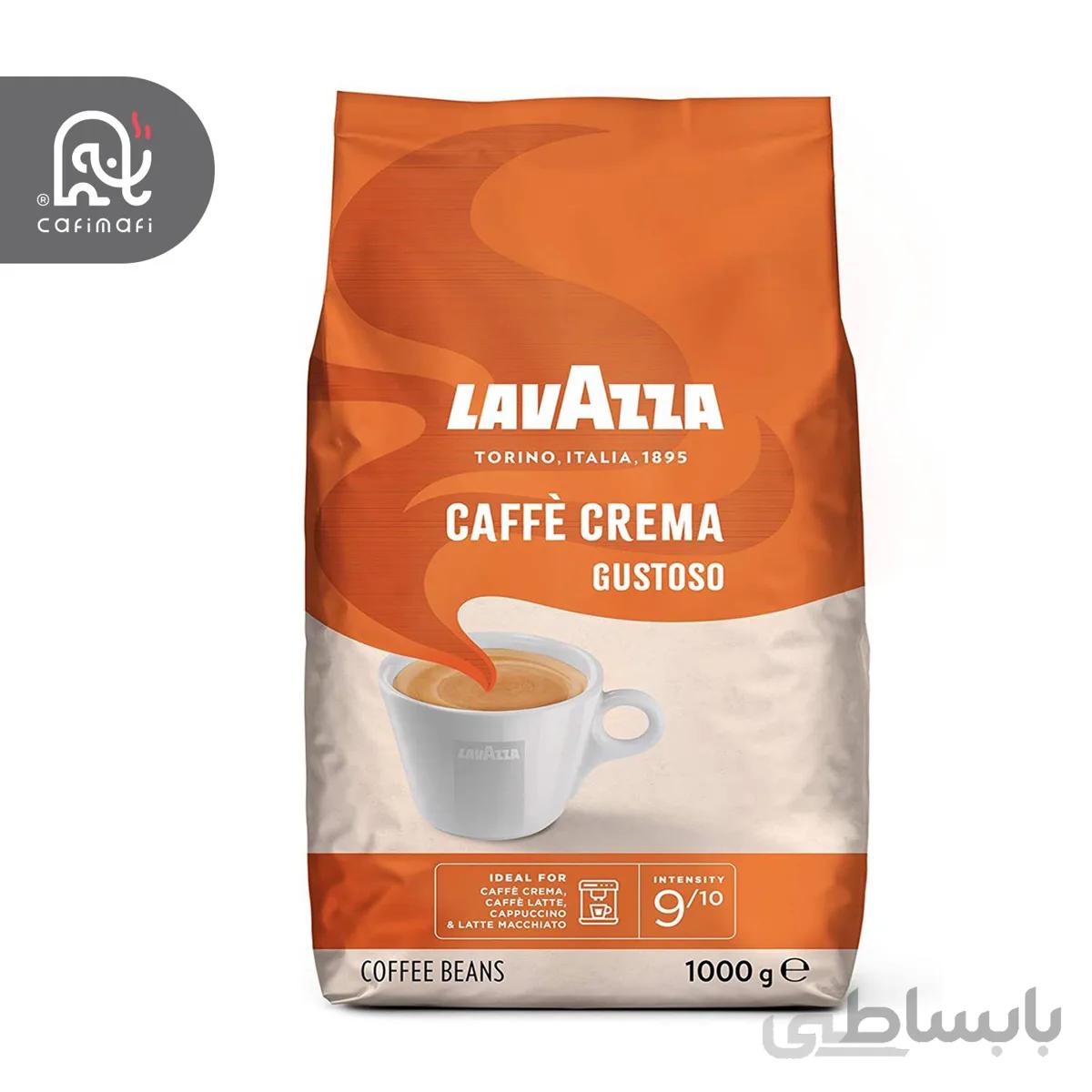 دانه قهوه لاوازا گوستوسو مدل کافه کرما 1 کیلویی ا Lavazza Caffee Crema Gustoso