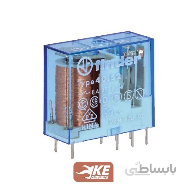 رله 24vDC دو کنتاکت 8 آمپر فیندر 405290240000