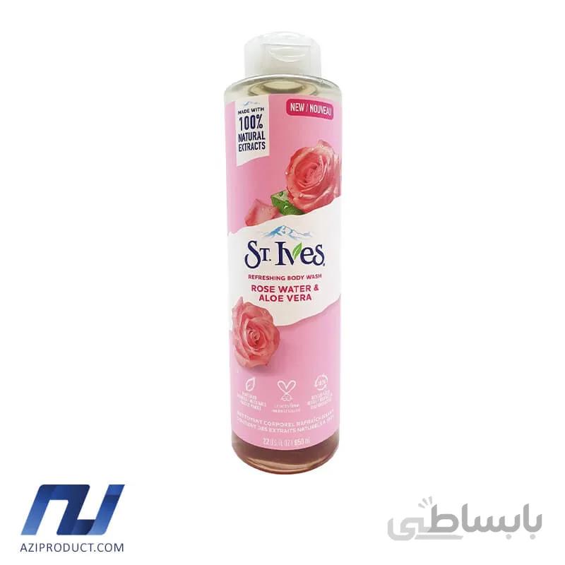 شامپو بدن اس تی ایوز مدل رز و آلوئه ورا حجم 650 میل