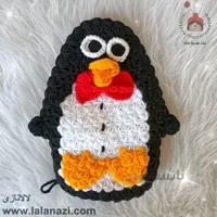 لیف عروسکی طرح پنگوئن بافت ترکی ( کد 30200 )