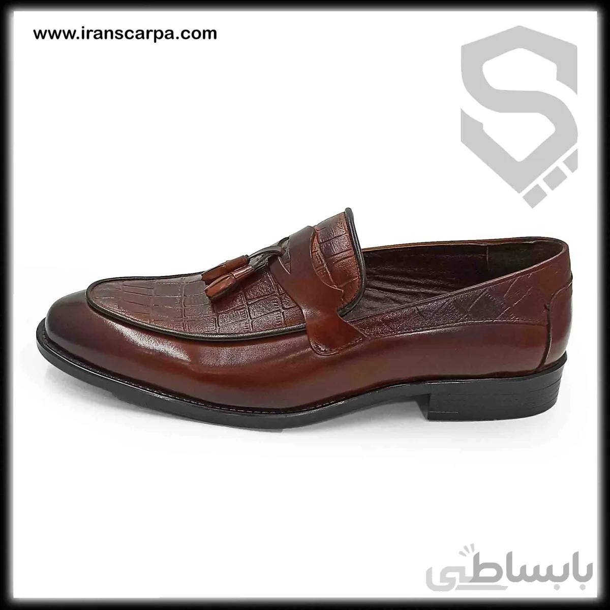 کفش کالج چرم طبیعی مردانه مدل لنرا