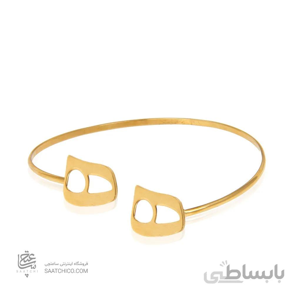 دستبند النگویی طلا زنانه طرح نیمانی کد CB346