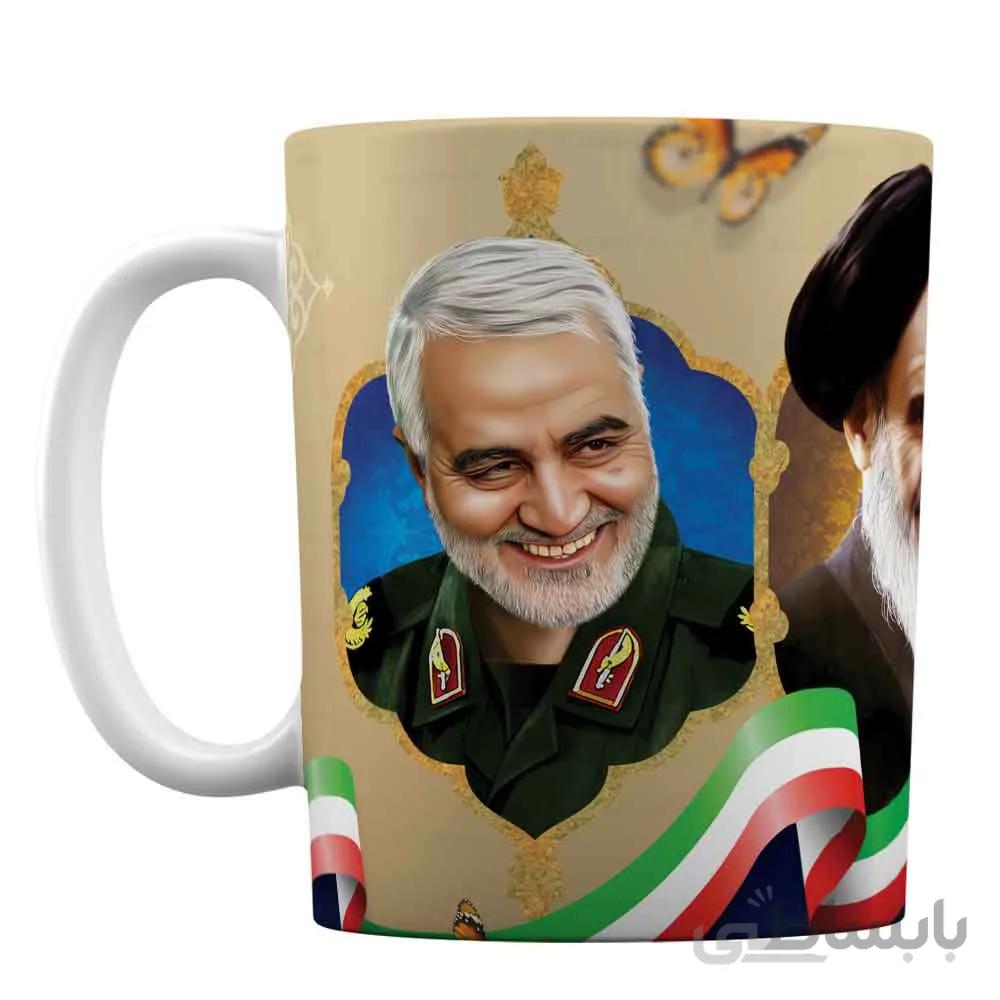 ماگ سرامیکی شهدا طرح « سلیمانی – فخری زاده » کد 483