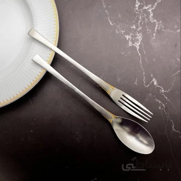 قاشق چنگال 6 نفره استیل کد 590393