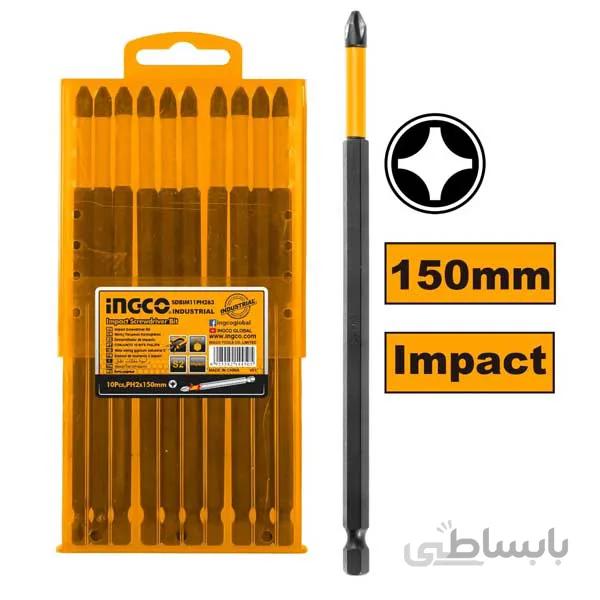 ست 10 عددی سر پيچ گوشتی یکسر چهار سو اینکو مدل SDBIM11PH263
