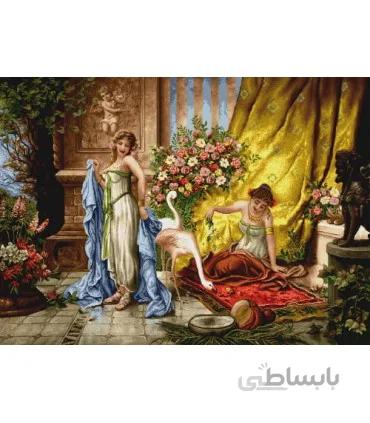 نخ و نقشه تابلو فرش طرح فرانسوی کد 198