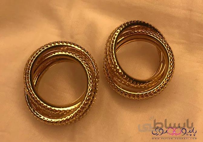 گوشواره طلایی حلقه پیچ
