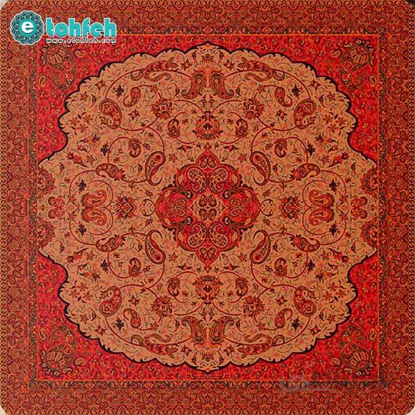 رومیزی مربع ترمه طرح شاه عباسی کد ۸۳۳