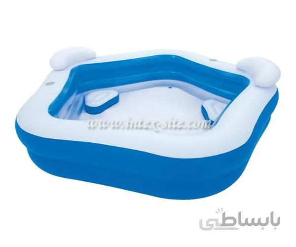 استخر بادی 5 ضلعی با صندلی و پشتی