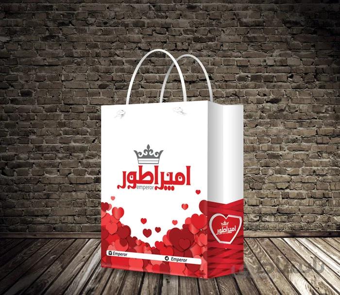 طرح ساک دستی کاغذی ساعت فروشی لایه باز