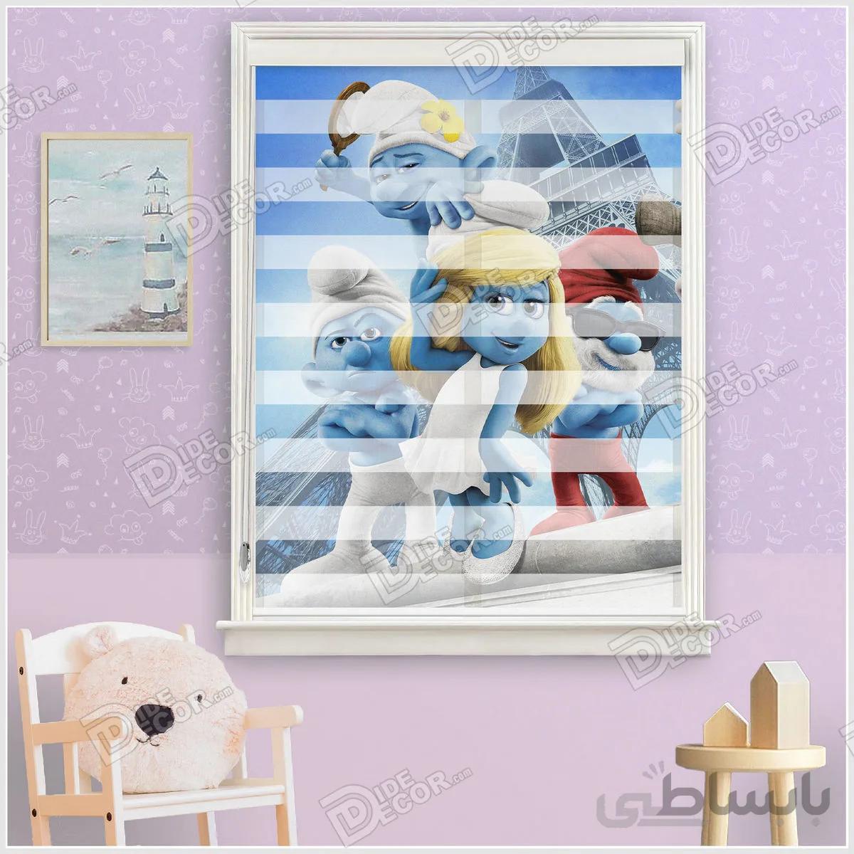 پرده زبرا چاپی کودک کد ZKP-20