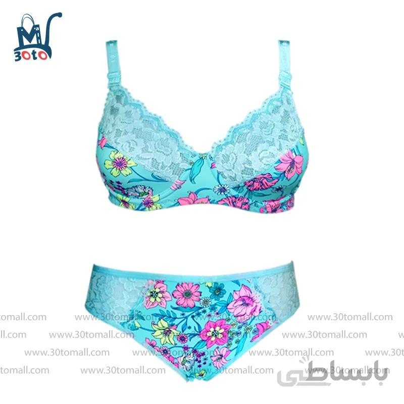 ست لباس زیر زنانه ارن مدل t002 رنگ فیروزه ای