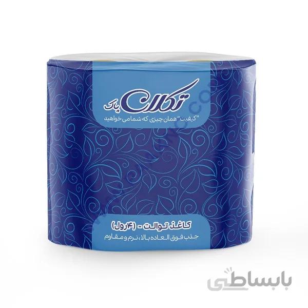 دستمال توالت رولی چهارلا بسته 40 عددی (10 بسته چهارقلو)