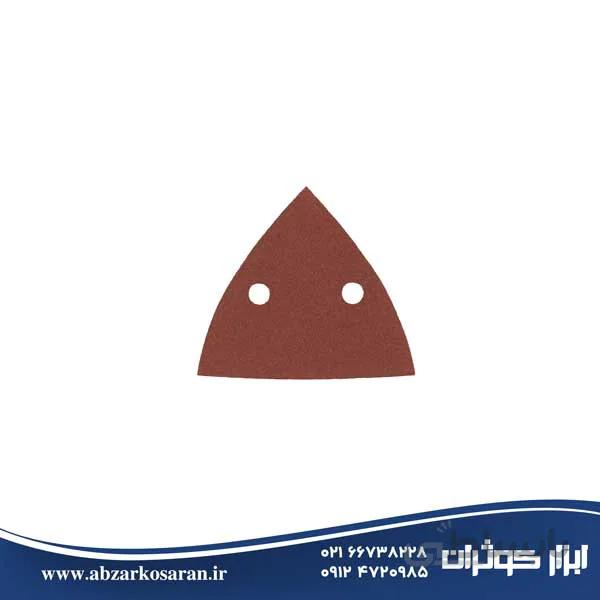 صفحه سنباده پشت کرکی مثلثی 88*110 م م گرید 240 دو سوراخ AEG ا Triangular fluffy sanding plate 88 * 110 mm, grade 240, two AEG holes