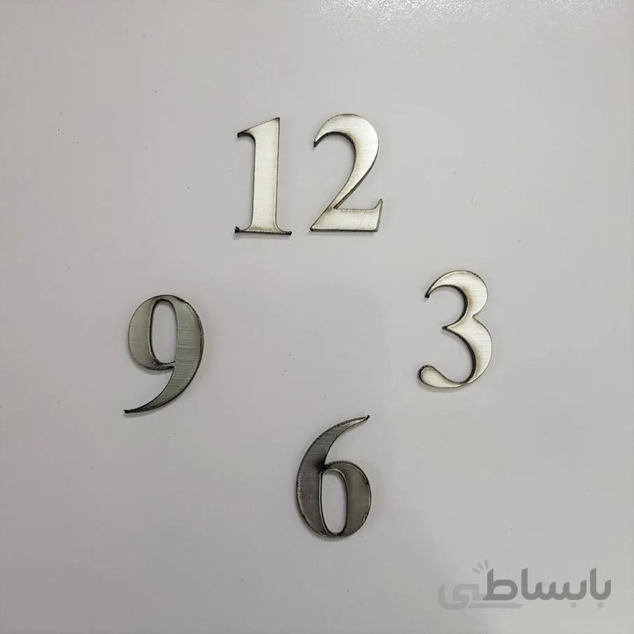 چهار عدد اصلی ساعت لاتین کوچک (نقره ای)