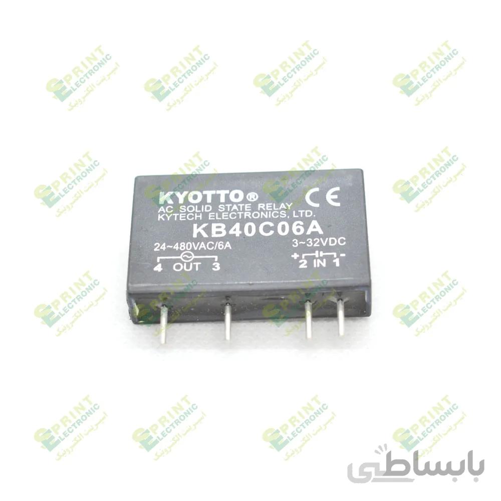 رله الکترونیکی SSR روبردی 4 پایه تک فاز 6 آمپر DC/AC KYOTTO