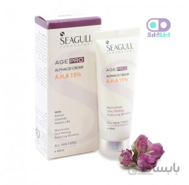 کرم لایه بردار آلفاسید 15 درصد سی گل 40 میلی لیتر | Seagull Alphacid cream AHA 40 ml