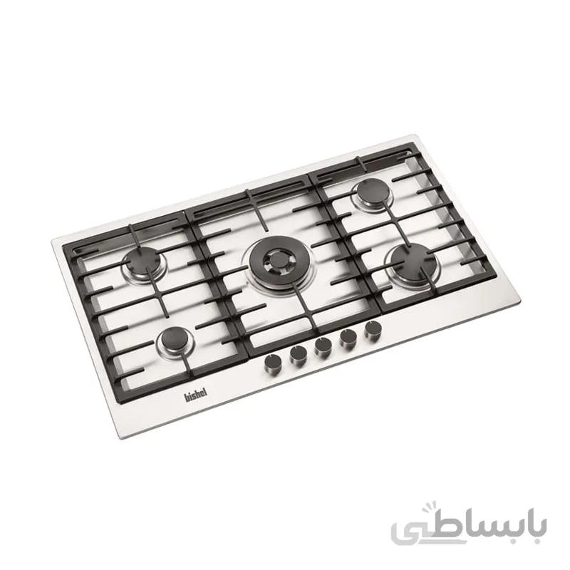 اجاق گاز صفحه ای 5 شعله بیشل مدل BL-BG-561 ا Bishel BL-BG-561 Glass Built in Stove