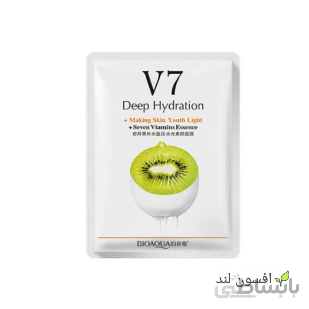 ماسک ورقه ای آبرسان صورت 7 ویتامینه بیواکوا ا V7 Deep Hydration Bioaqua