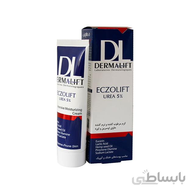 کرم مرطوب کننده درمالیفت حاوی اوره 5 درصد مناسب پوست خشک و آتوپیک ا Dermalift Eczolift Urea 5% For Dry And Eczema Prone Skin 50 ml