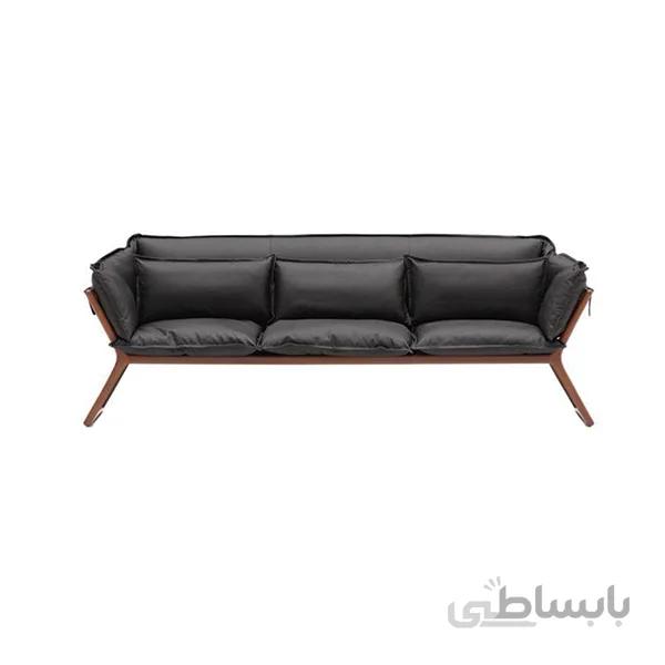 مبل سه نفره پايه چوبی نظری مدل استی