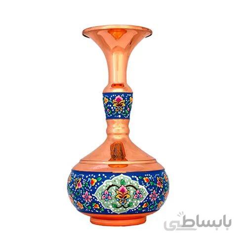 گلدان شکم دار مس و پرداز