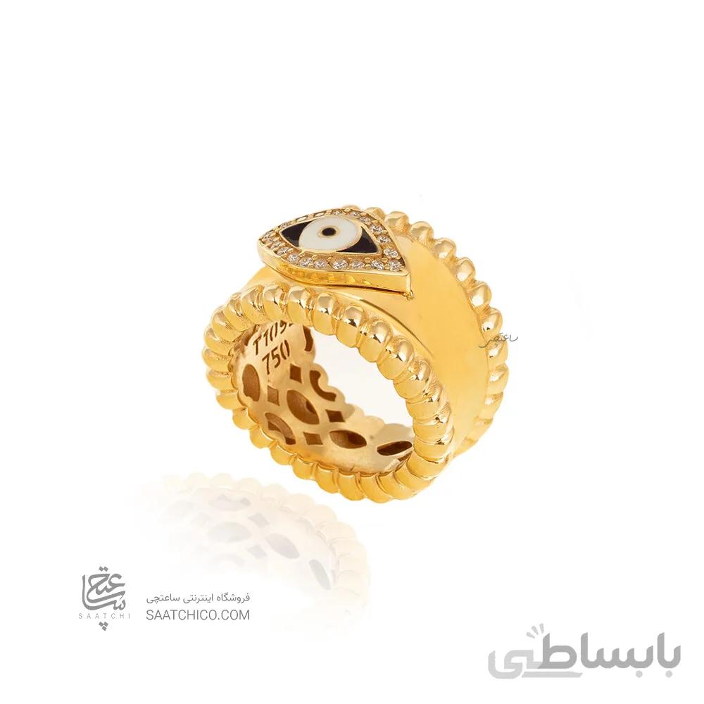 انگشتر طلا طرح چشم و نظر کد CR553