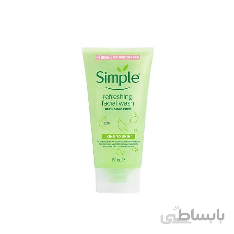 ژل شستشوی صورت Refreshing سیمپل simple ا برند :